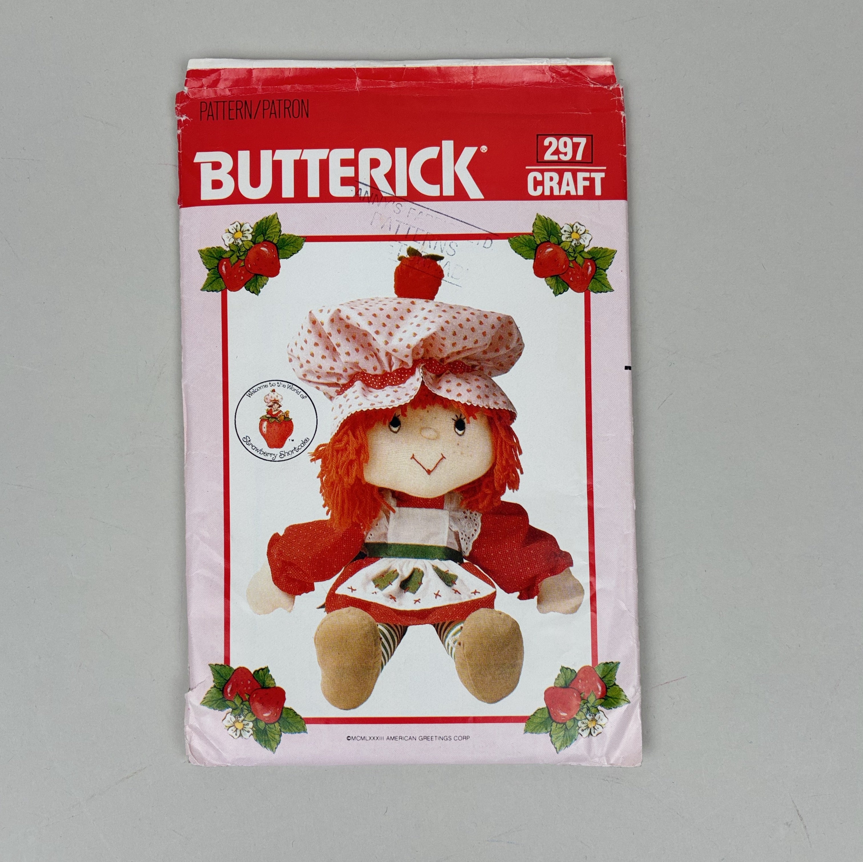 Butterick Pattern - 297 Craft Strawberry Shortcake (NPA0361)