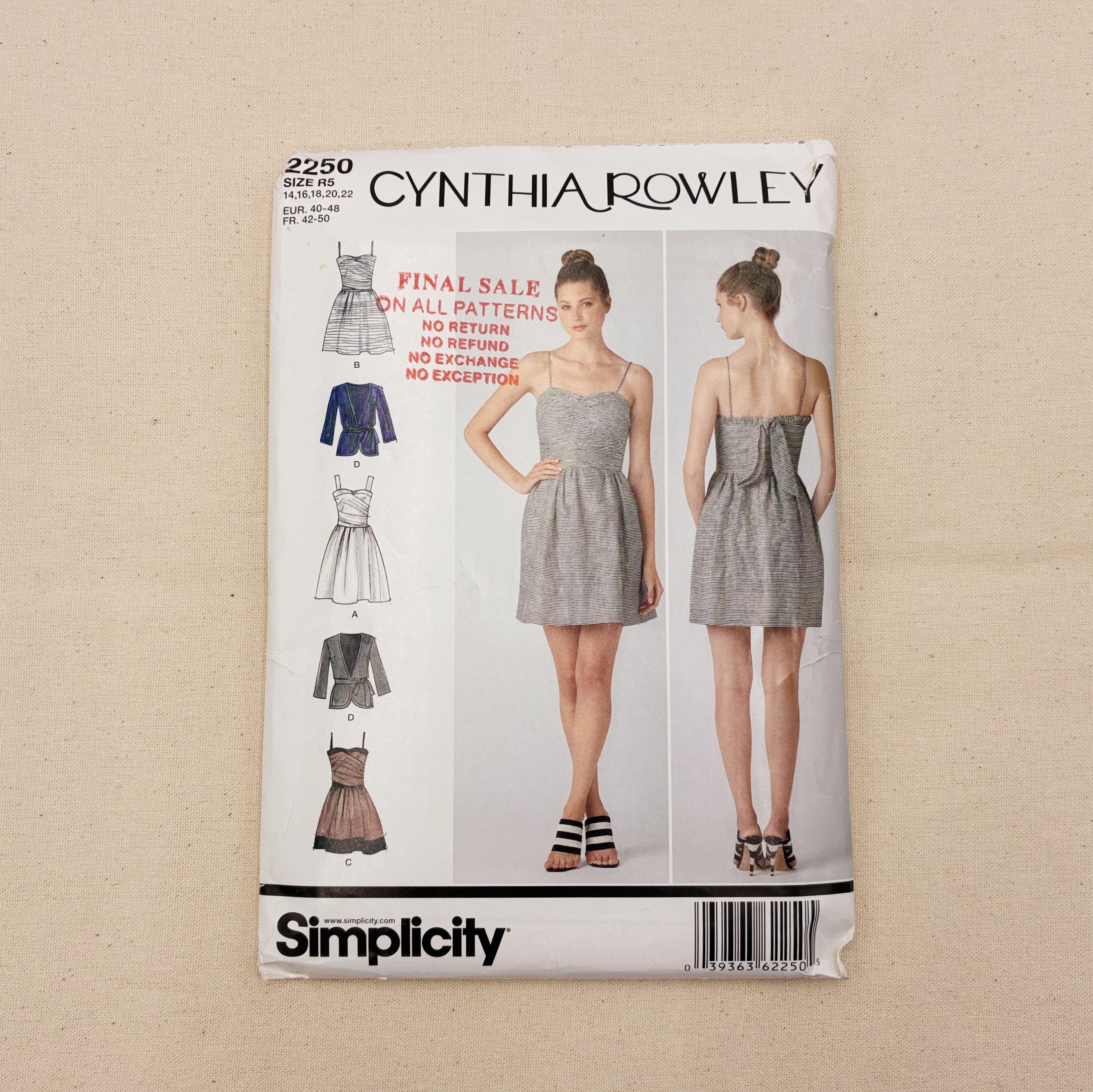 Simplicity Pattern - 2250 Dress (NPA0390)