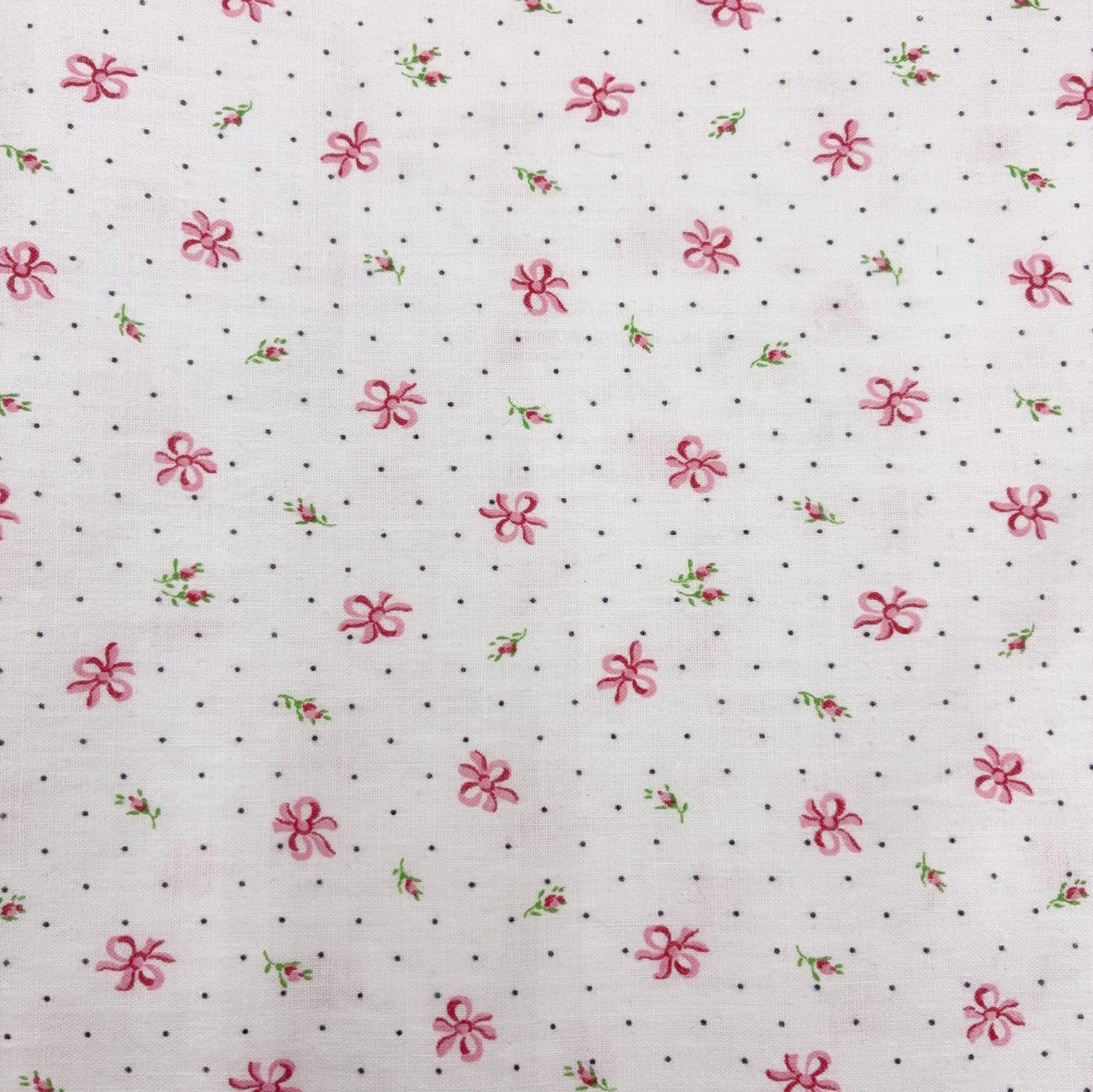 Vintage Cotton Shirting - Tiny Pink Bows (WDW3165:3167)