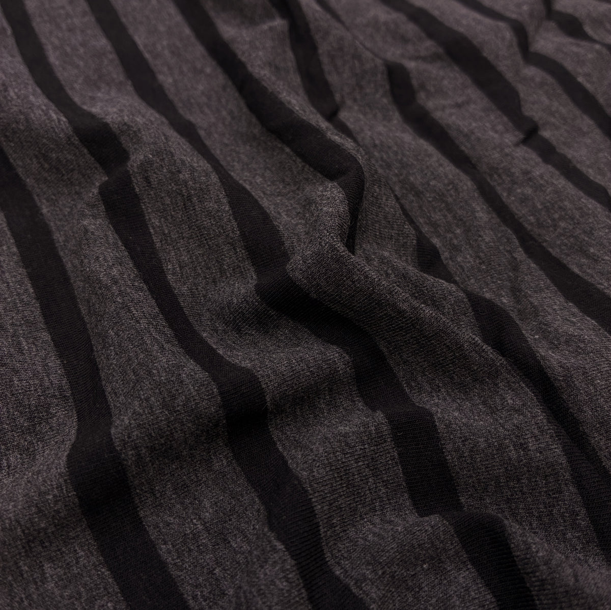 Cotton Jersey - Charcoal Stripe (KJE1606:7)