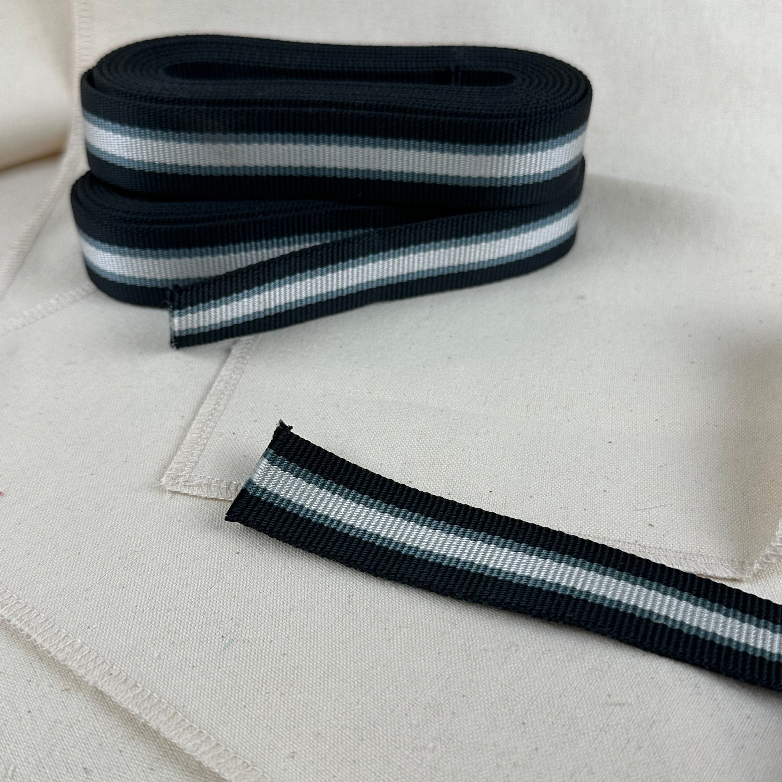 Nylon Webbing - Black/Teal (25mm) (NXX1205)