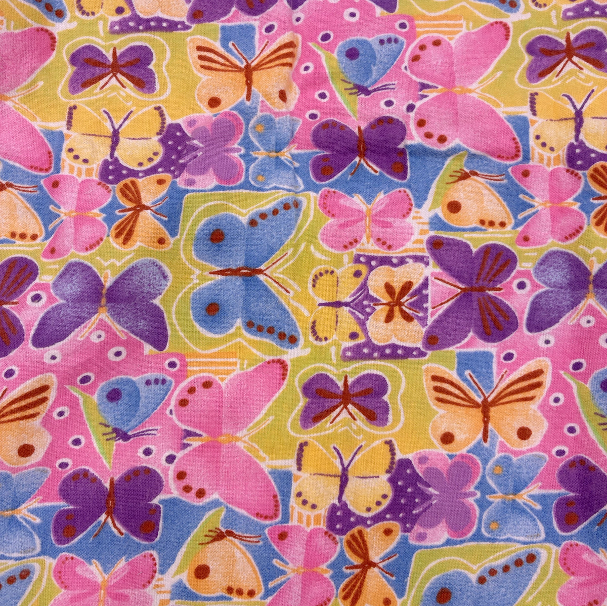 Cotton Flannelette - Retro Butterflies (WFL0455)