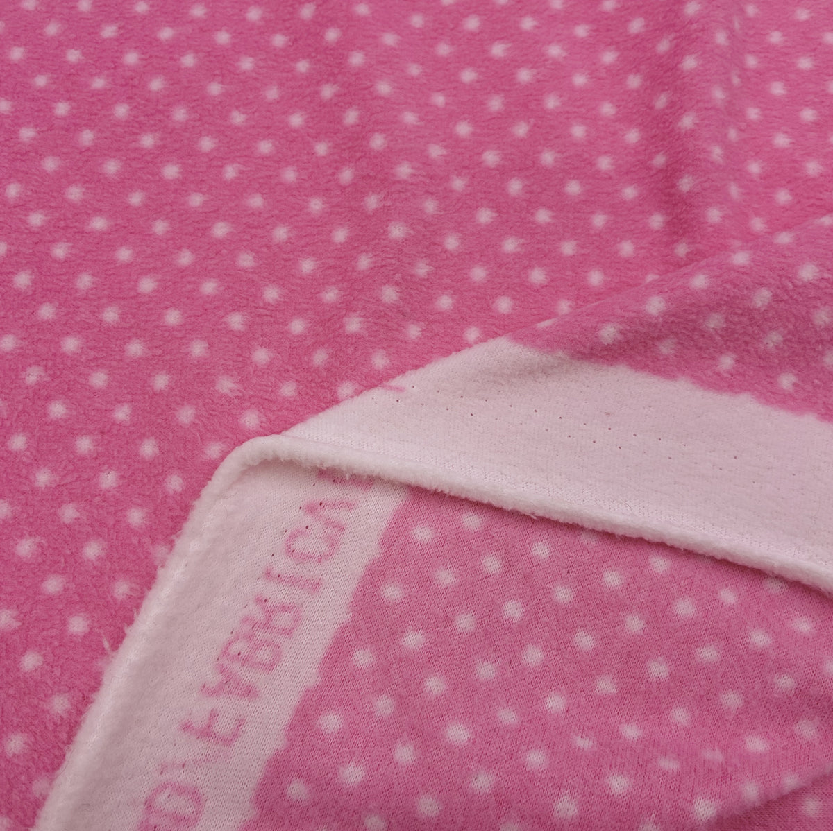 Fleece - Baby Pink Polka Dot (KFC0412)