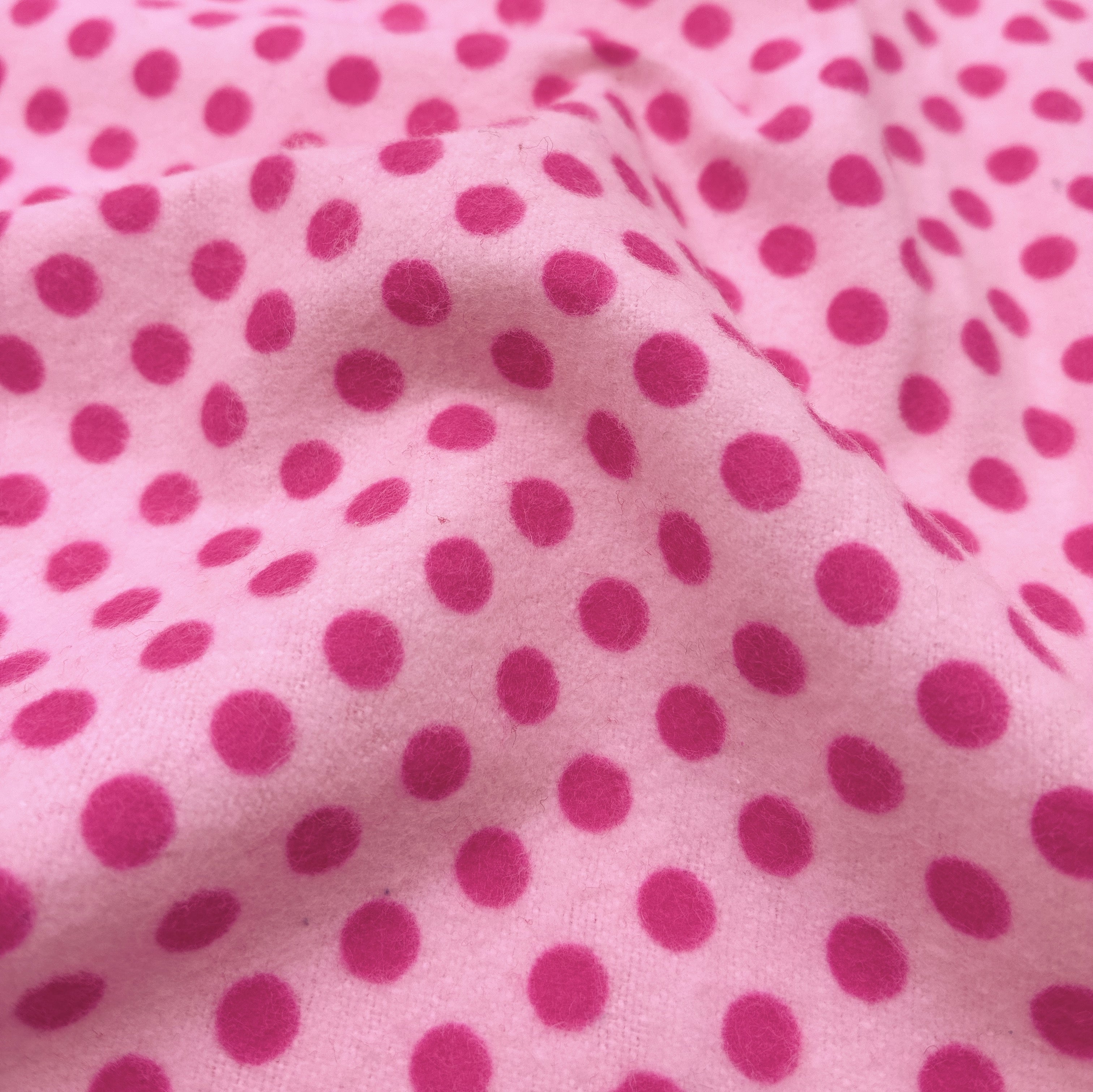 Cotton Flannelette - Pink Dots (WFL0401)