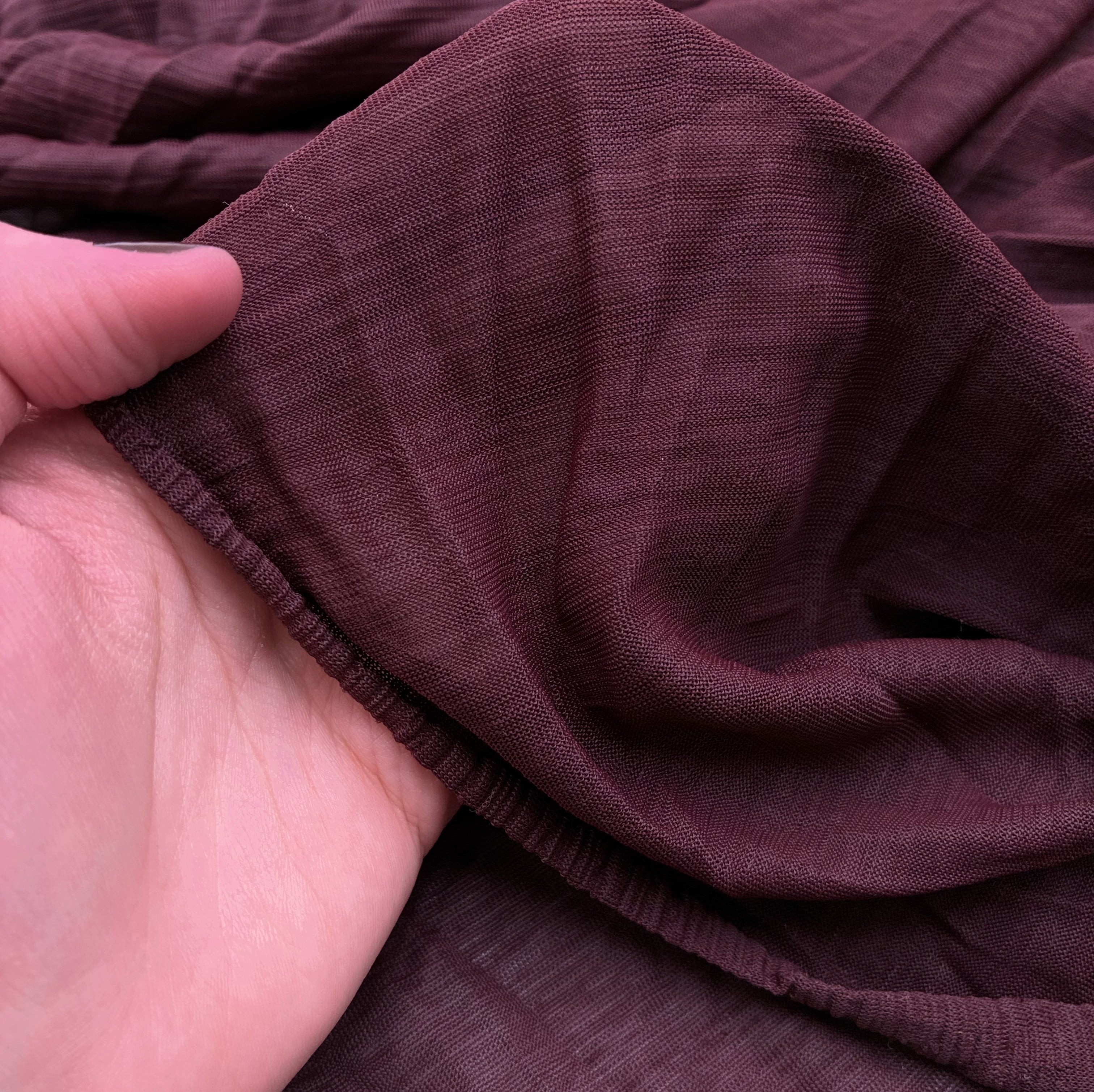 Fine Knit Mesh - Plum Red (KLM0227)