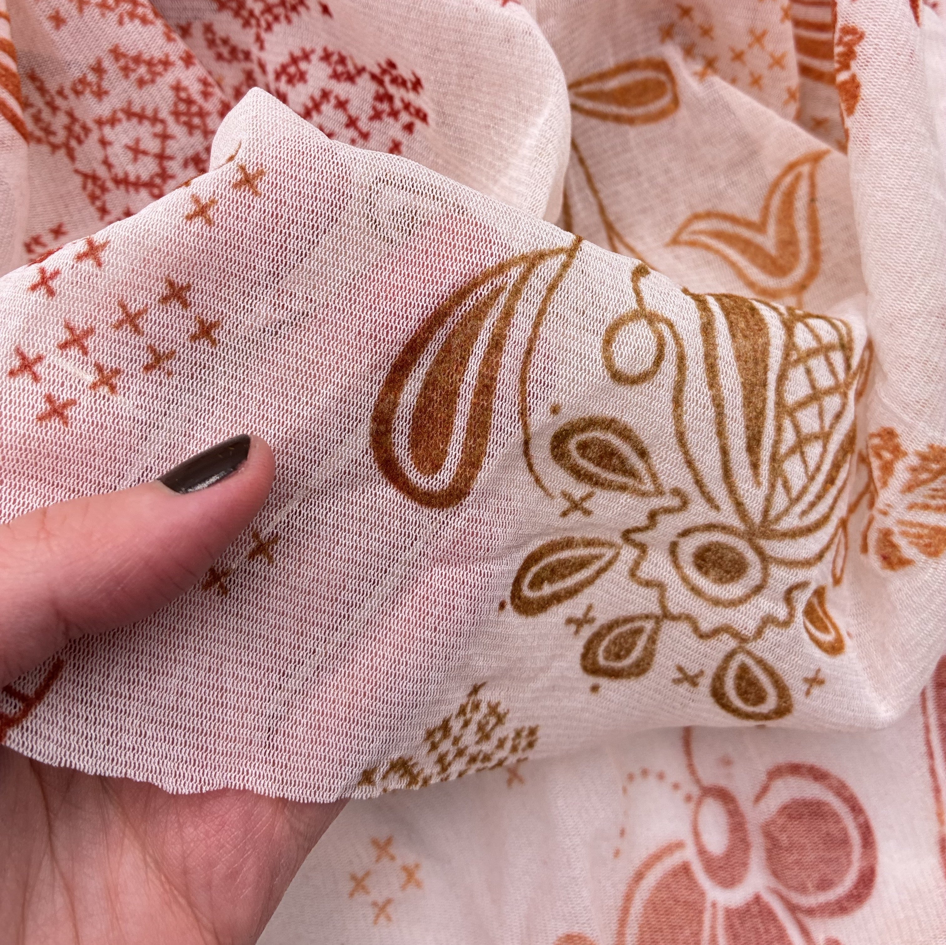 Knit Mesh - Fuzzy Flowers (KLM0223:4)