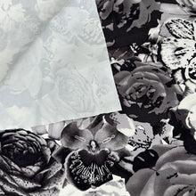 Load image into Gallery viewer, Supplex Jersey, Grey &amp; White Floral (KAC0488:489)
