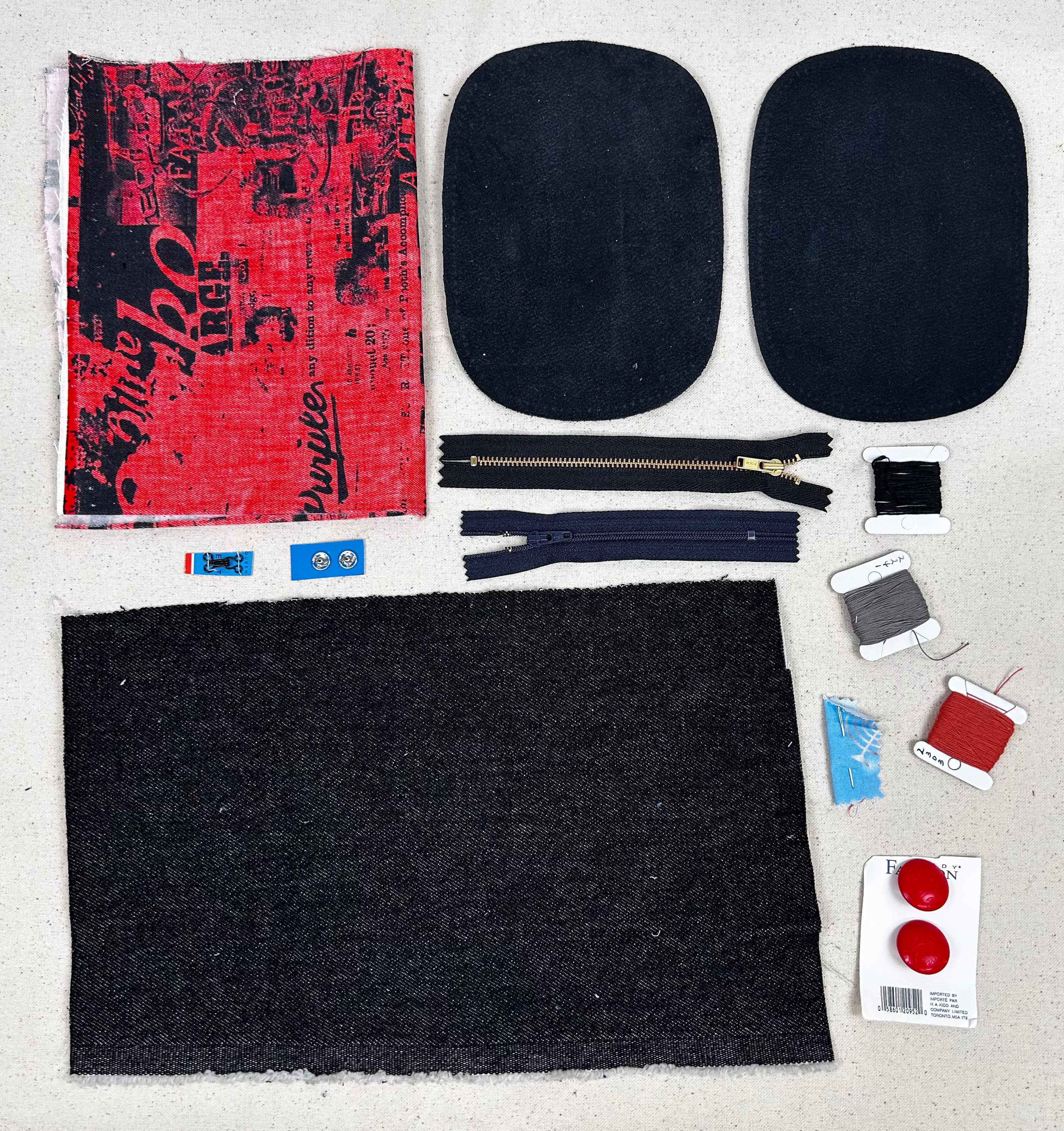 Mending Kit - Buttons, Patches, Zippers, and More (NXX1921)