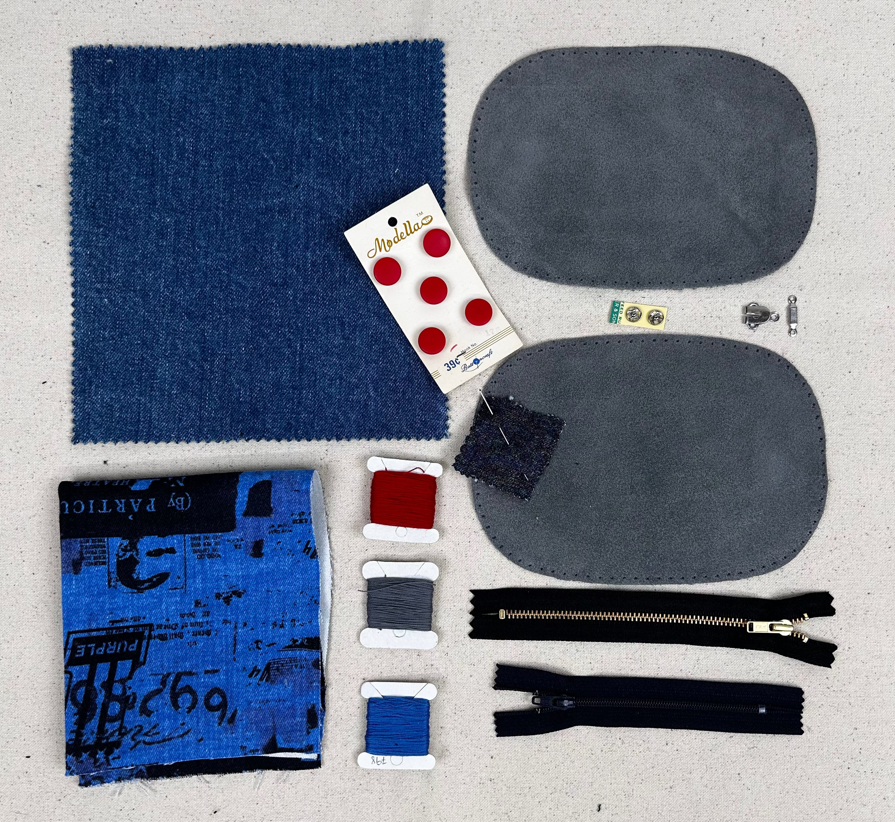 Mending Kit - Buttons, Patches, Zippers, and More (NXX1924)