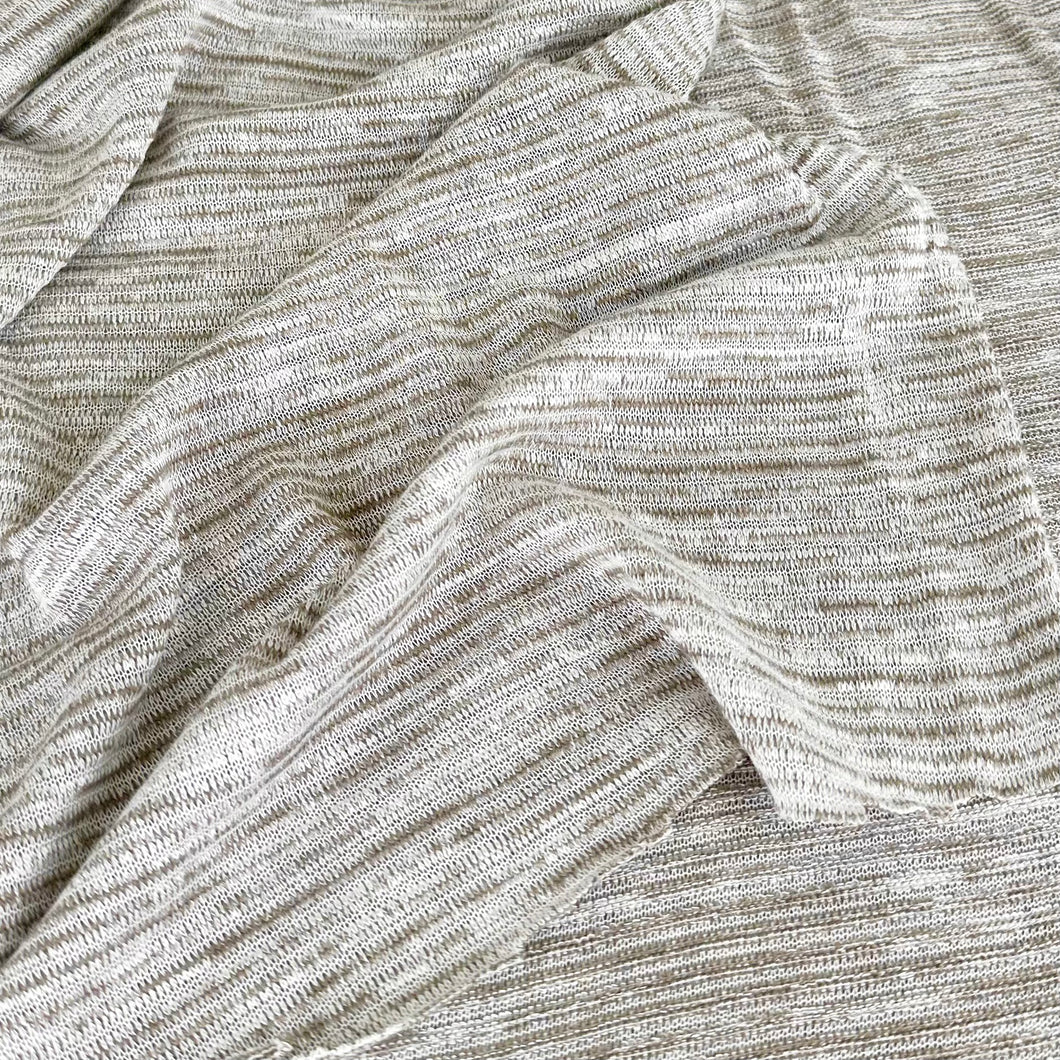 Variegated Viscose Sweater Knit, Ecru (KSW0464:465)