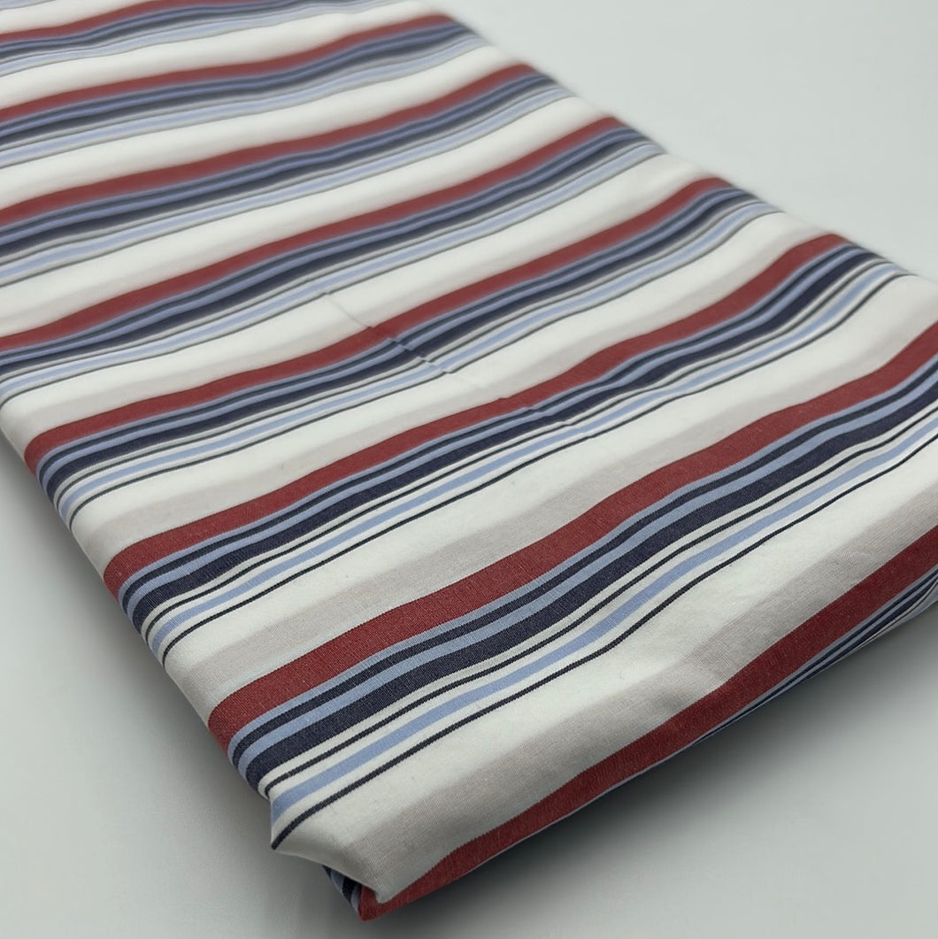Cotton Shirting, Blue & Red Striped (WDW1300:1301)