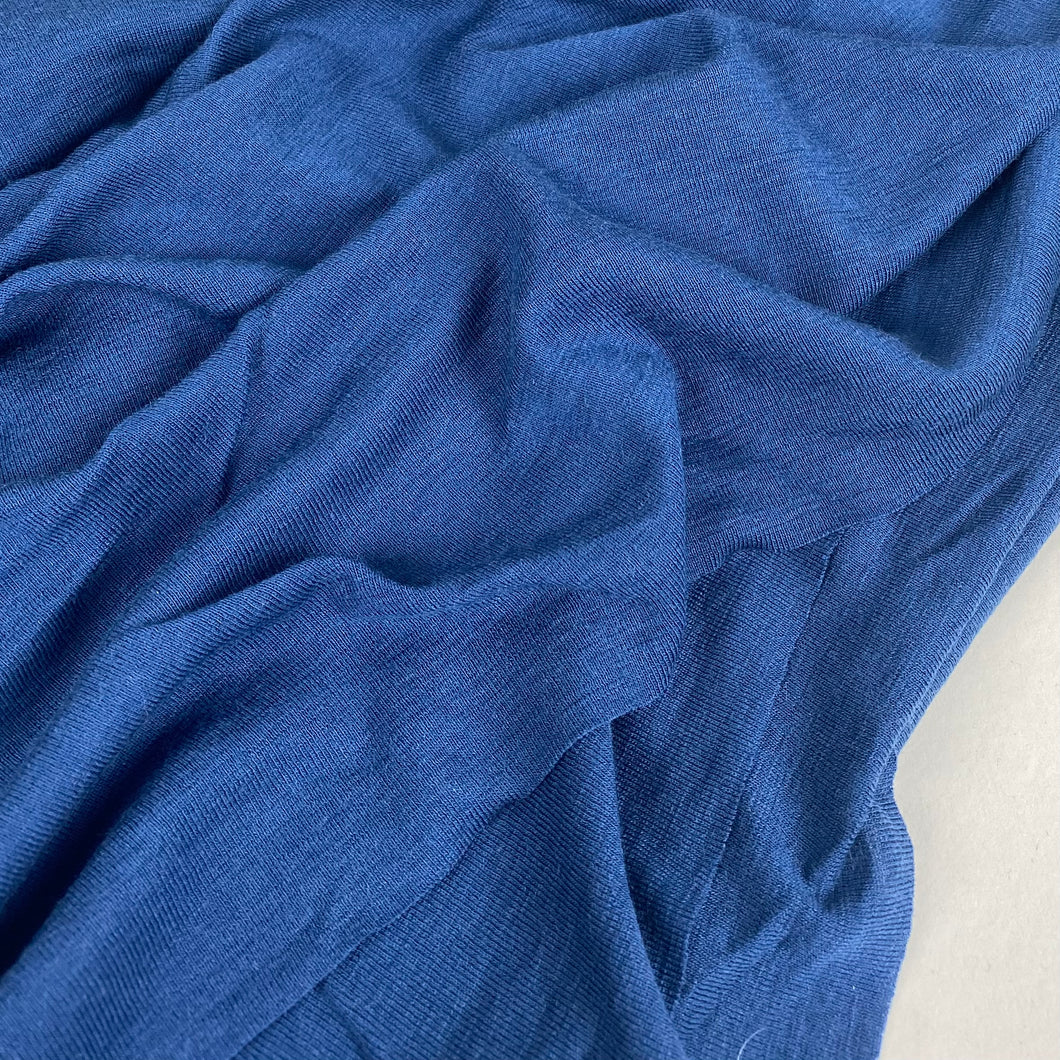 Merino Wool Blend Jersey, Blue Whale (KJE1212)
