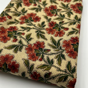 Quilting Cotton, Rust Floral (WQC1385)