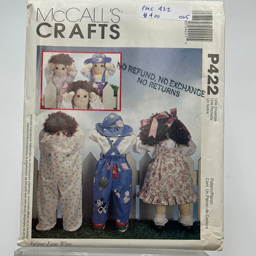 MCCALL'S Pattern, Doll Clothing (PMC0422)