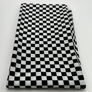 Quilting Cotton, Black & White Check (WQC1818)