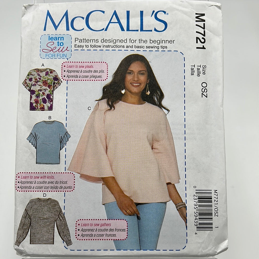 MCCALL'S Pattern, Misses' Tops (PMC7721)