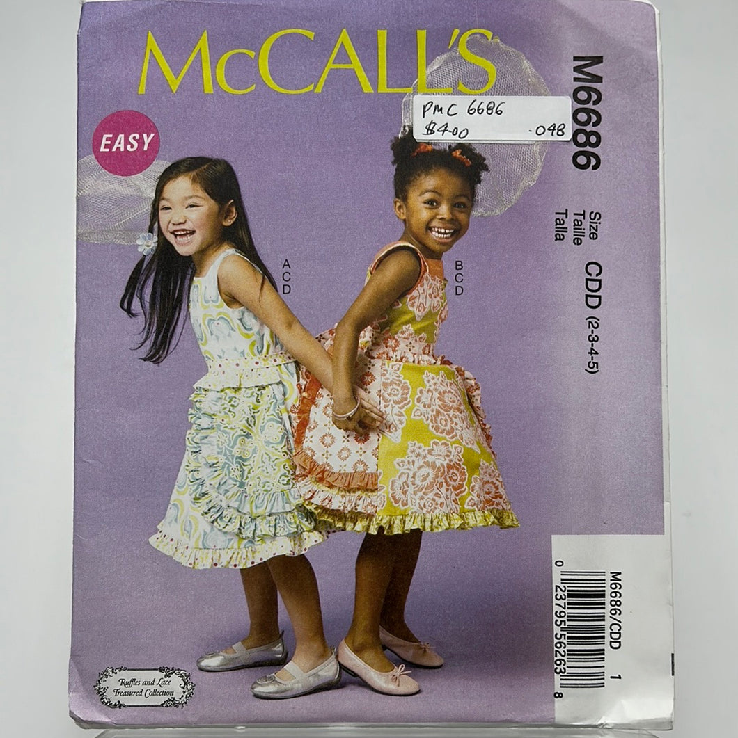 MCCALL'S Pattern, Children's/Girls Dresses (PMC6686)