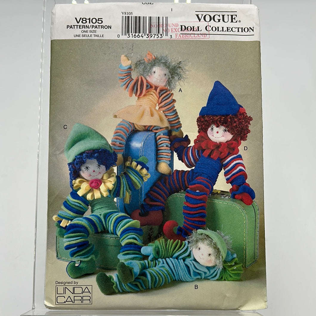 VOGUE Pattern, Fleece Circle Dolls (PVO8105)