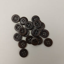 Load image into Gallery viewer, Plastic Buttons, &quot;I am Love&quot; Brown (NBU0044)

