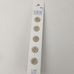Plastic Buttons, Sandstone Beige (NBU0050)