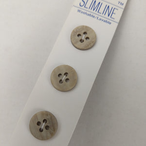 Plastic Buttons, Sandstone Beige (NBU0050)