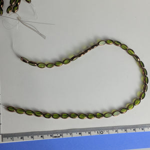 Glass/Metal Beads, Strand, Blue, Black & Green (NBD0080:82)