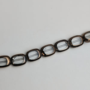 Glass/Metal Beads, Strand, 4 Colours  (NBD0071:74)