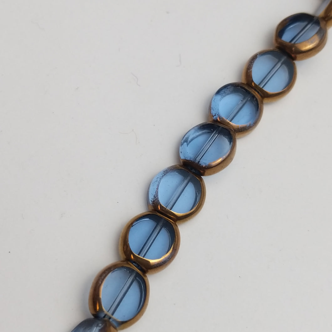Glass/Metal Beads, Strand, 5 Colours (NBD0075:79)