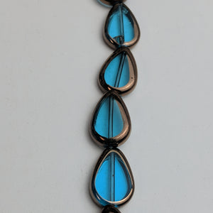 Glass/Metal Beads, Strand, 5 Colours (NBD0066:70)
