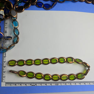 Glass/Metal Beads, Strand, 4 Colours (NBD0179:182)