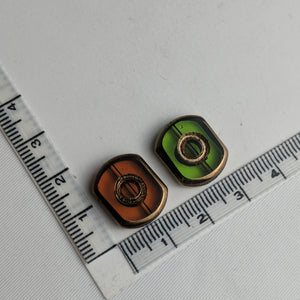 Glass Beads, Amber & Green (NBD0462:463)