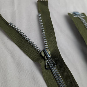 Separating Metal Zipper, Olive (NZP0129:130)