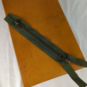 Two-Way Metal Zipper, Olive (NZP0134)