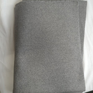2x2 Cotton Rib Knit, Dark Charcoal & Mottled Light Grey (KRB0127:129)