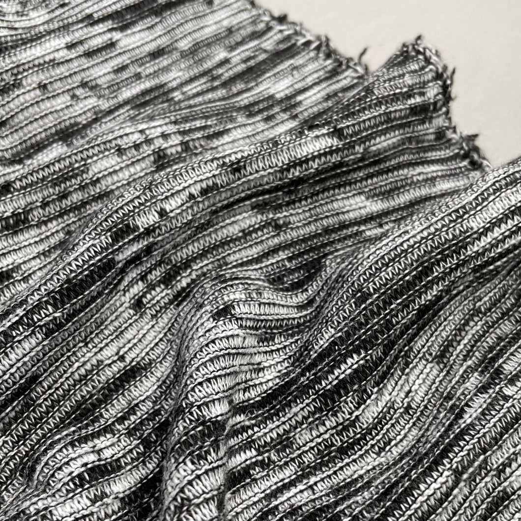 Viscose Variegated Sweater Knit, Black & White (KSW0334:336)