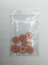 Load image into Gallery viewer, Buttons, Plastic, 1.9cm, Peach and White (NBU0429)
