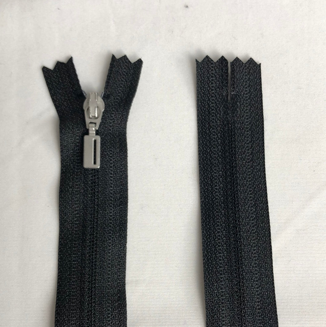 Invisible Closed Nylon Zipper, Black (NZP0061)