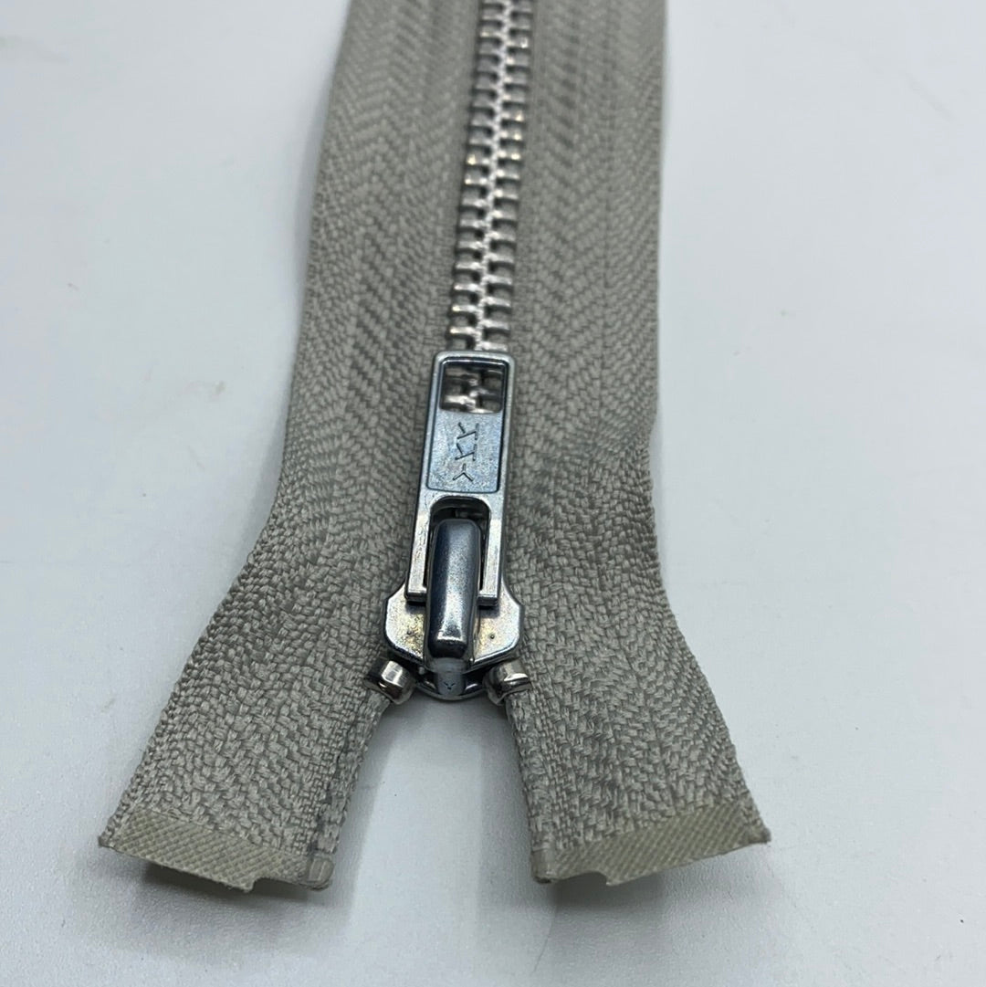 Separating Metal Zipper, Various Greys (48cm-72cm) (NZP0214:0240)