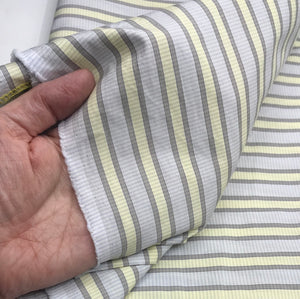 Cotton Shirt Weight, Grey & Yellow Stripe (WDW1092:1093)