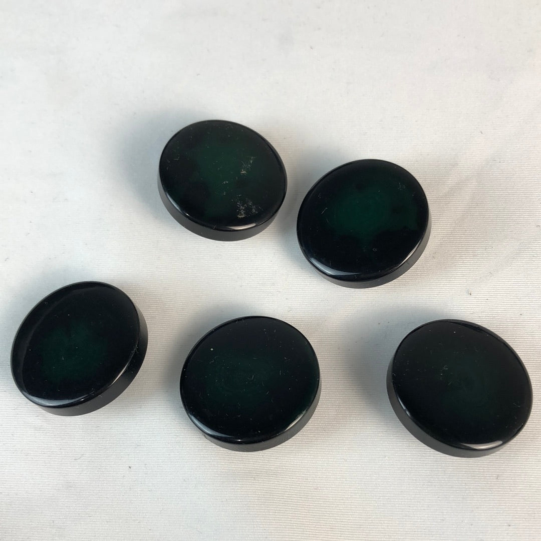 Plastic Buttons - Black & Blue/Green (NBU0064:65)