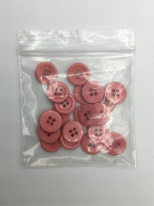 Buttons, Plastic, 1.6cm, Coral (NBU0417)