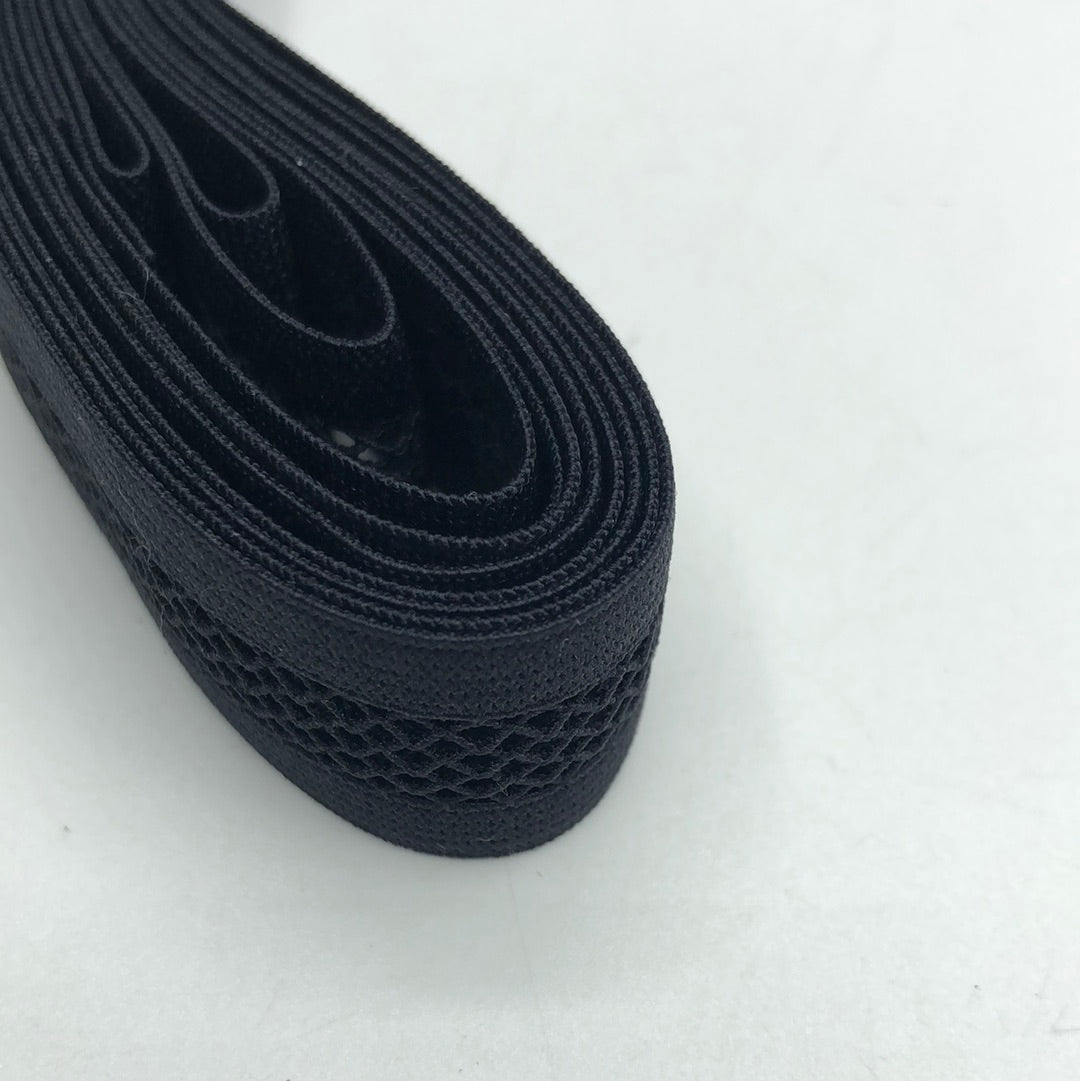 20mm Knit Lattice Elastic - Black, 5m (NEL0100)