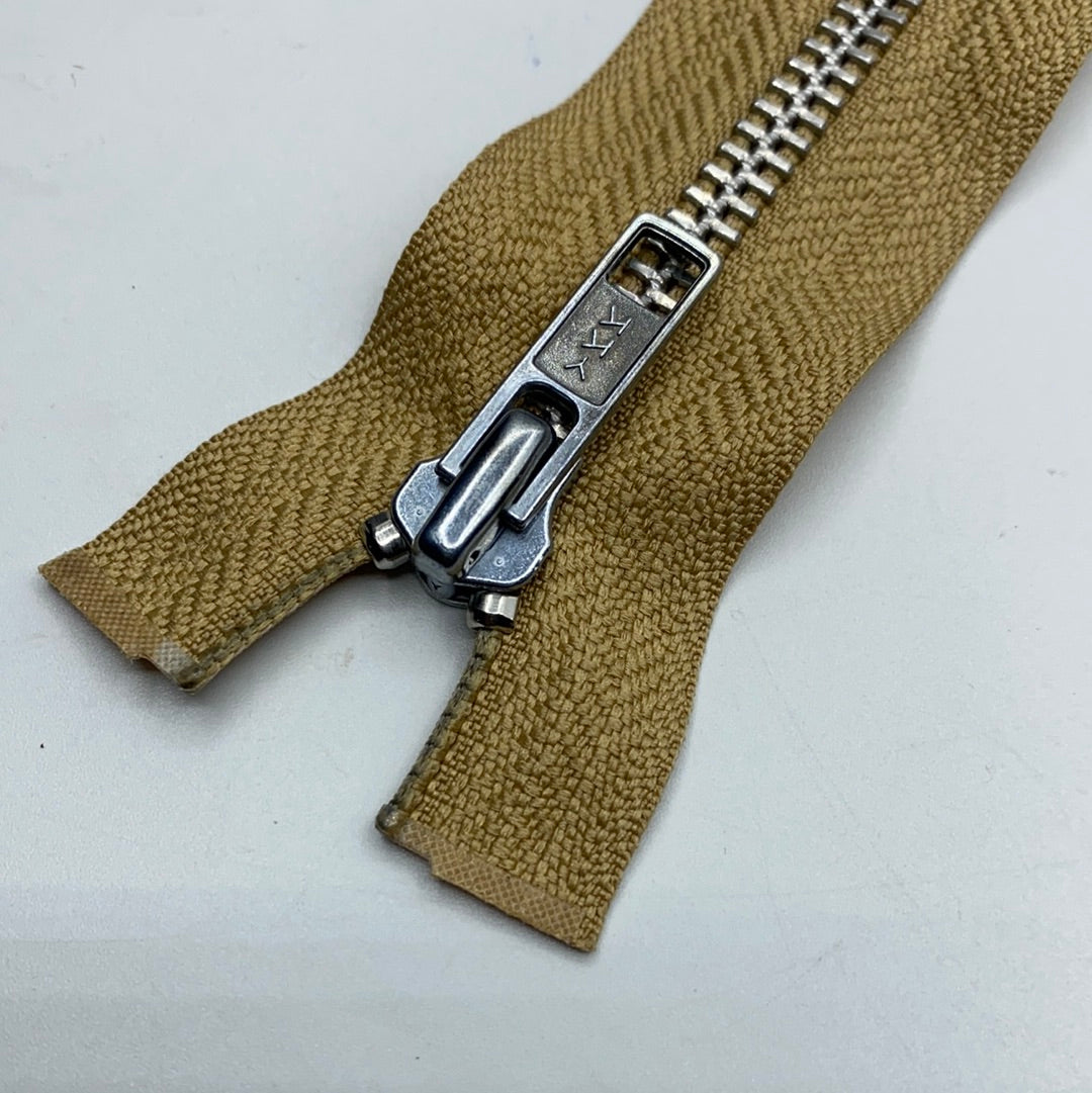 Separating Metal Zipper, Various Browns (58cm-72cm) (NZP0197:213)