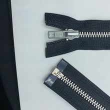 Load image into Gallery viewer, Separating Metal Zipper, Ivory &amp; Black (NZP0182:196)

