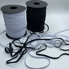 Load image into Gallery viewer, ¼&quot; (6mm) Knit Elastic, 2 colours by the spool, 3m or 10m bundles (NEL0047:50)
