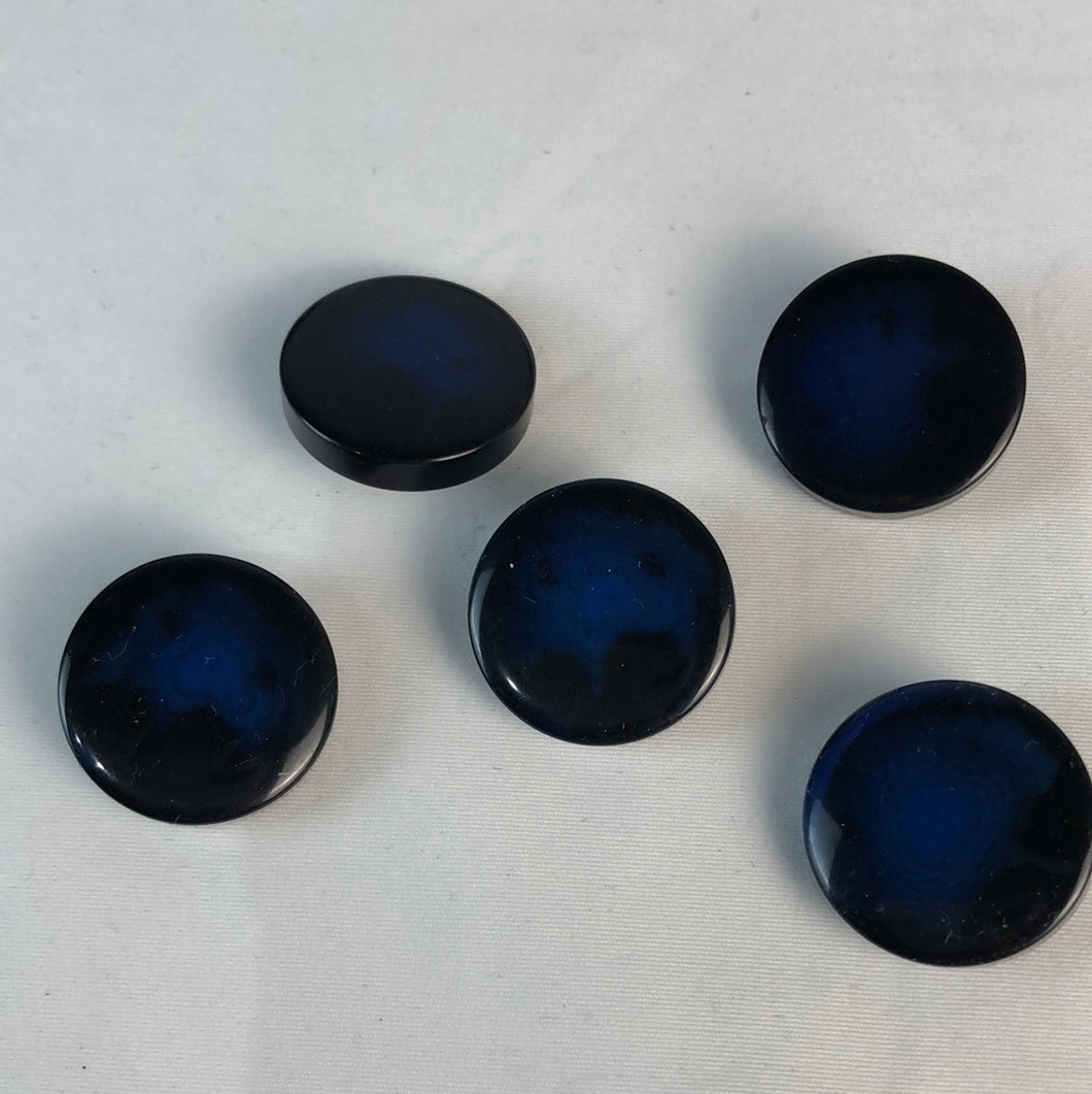 Plastic Buttons, Black & Blue/ Green (NBU0064:65)