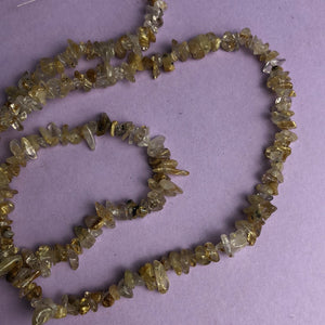 Glass Beads, Strand, Taupe, Mauve, Green (NBD0254:256)