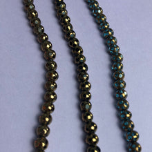 Load image into Gallery viewer, Glass/Metal Beads, Strand, Blue/Copper (NBD0206:208)
