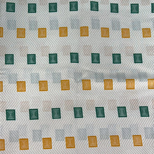 Load image into Gallery viewer, Cotton, Yellow + Green Squares on Beige (WDW0612:613)

