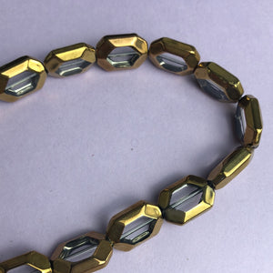 Glass/Metal Beads, Strand, 6 Colours (NBD0257:262)
